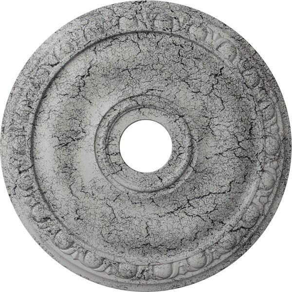 Ekena Millwork Jackson Ceiling Medallion (Canopies up to 5 1/8"), 20"OD x 3 5/8"ID x 1"P, Ultra Pure White Crackle CM20JAUWC - main